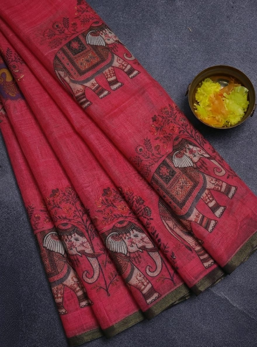Linen Saree